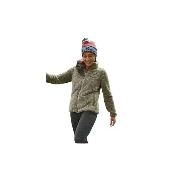 L.L.Bean Women’s Hi-Pile Fleece Jacket Gingerbread Heather. Size: M Regular. - Picture 1 of 9